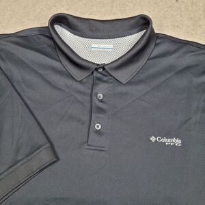 Columbia Men's Black Polo Shirt with White Logo
